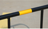 Construction area safety guardrails and crowd control for stainless steel parking poles in urban road traffic management