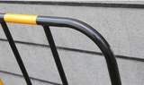 Construction area safety guardrails and crowd control for stainless steel parking poles in urban road traffic management