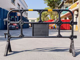 Temporary portable plastic roadblocks, interlocking building fence roadblocks, detachable road crowd control roadblocks for sale