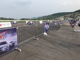 Construction area safety guardrails and crowd control for stainless steel parking poles in urban road traffic management