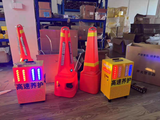 High-quality polyvinyl chloride and rubber traffic cones, with light-emitting diode flashing and sound alarm flashing warning cones, for road safety