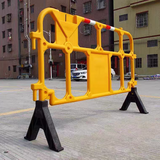 Temporary portable plastic roadblocks, interlocking building fence roadblocks, detachable road crowd control roadblocks for sale