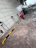 The manufacturer supplies powerful U-shaped anti-collision steel guardrails for parking Spaces and car limiters