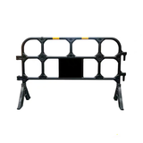 Temporary portable plastic roadblocks, interlocking building fence roadblocks, detachable road crowd control roadblocks for sale