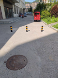 Steel pipe warning posts, thickened reflective anti-collision posts, fixed road posts, lane isolation parking posts, clinker roadblocks, safety posts