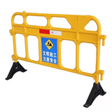 Temporary portable plastic roadblocks, interlocking building fence roadblocks, detachable road crowd control roadblocks for sale