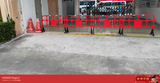 Temporary portable plastic roadblocks, interlocking building fence roadblocks, detachable road crowd control roadblocks for sale