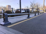 Steel metal road municipal guardrails, guardrail machines, non-road barriers, highway traffic anti-collision barriers are used for urban sidewalk railings
